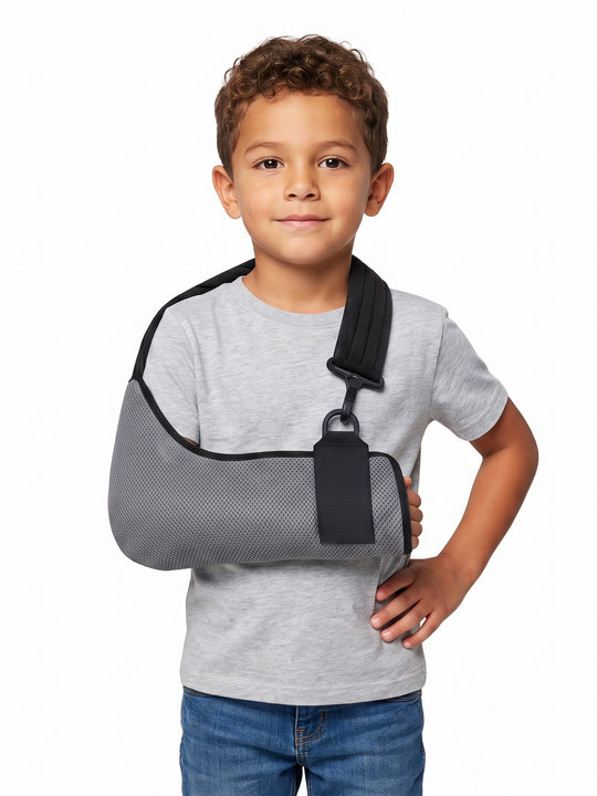 Adult & Child Arm Sling (Grey/black Trim) by 4DflexiSPORT