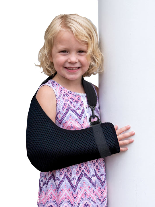 Adult & Child Arm Sling (Black/black Trim) by 4DflexiSPORT