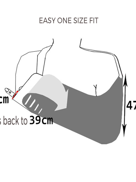 Arm Sling ADULT ONE SIZE FITS ALL, Anti Neckache Design BLACK by 4DflexiSPORT