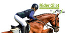 Rider wearing the 4DflexiSPORT Rider Gilet while horse riding, showing posture correction and support for all equestrian levels.