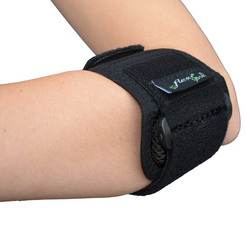Tennis Elbow Strap Black (Epicondylitis) by 4DflexiSPORT