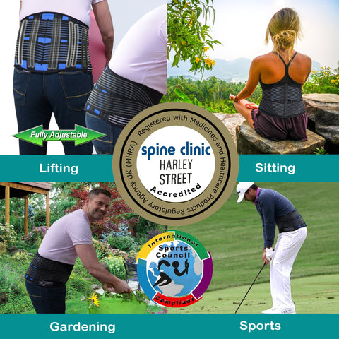 Lumbar Belt MAXIMUM Support by 4DflexiSPORT® - 4DflexiSPORT