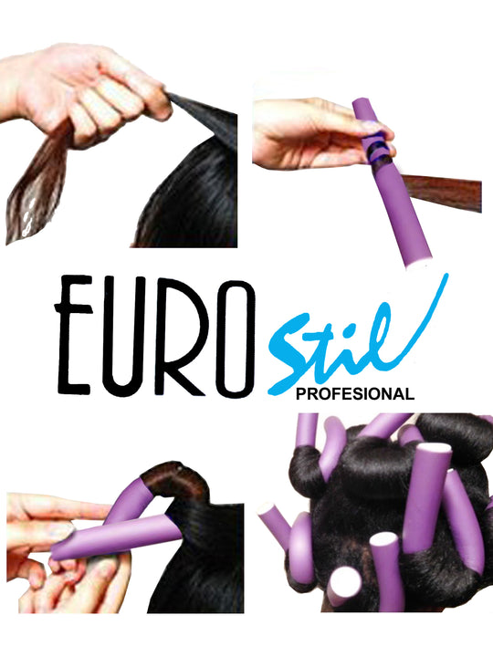 12 Piece Salon Professional Bendy Foam Hair Styling Rollers by Eurostil