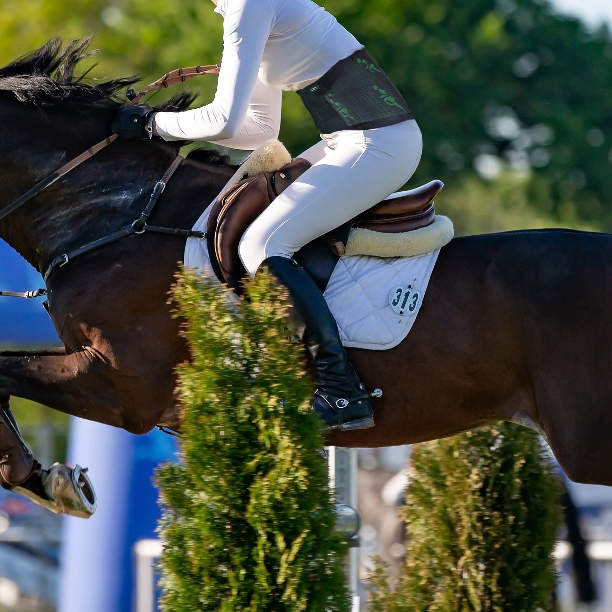 Airflow non sweat, ultra-light specialist fabric. Strong durable and can be worn next to skin without rash, does not restrict surface sensory nerves.