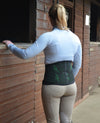Sophie Fretwell back view wearing airflow non sweat, ultra-light lumbar belt